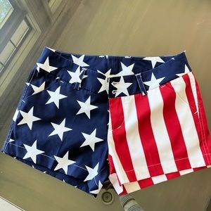 Loudmouth ladies 4th of July American flag golf shorts size 4